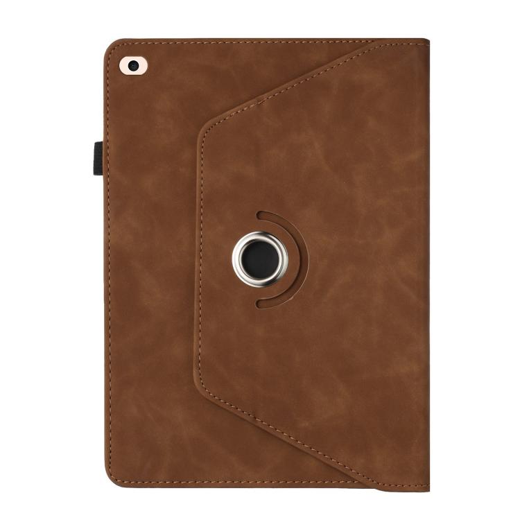 For iPad Air 2 / 1 / 9.7 2018 / 2017 Solid Color Rotation Holder Leather Smart Tablet Case