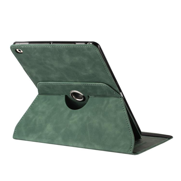 For iPad Air 2 / 1 / 9.7 2018 / 2017 Solid Color Rotation Holder Leather Smart Tablet Case