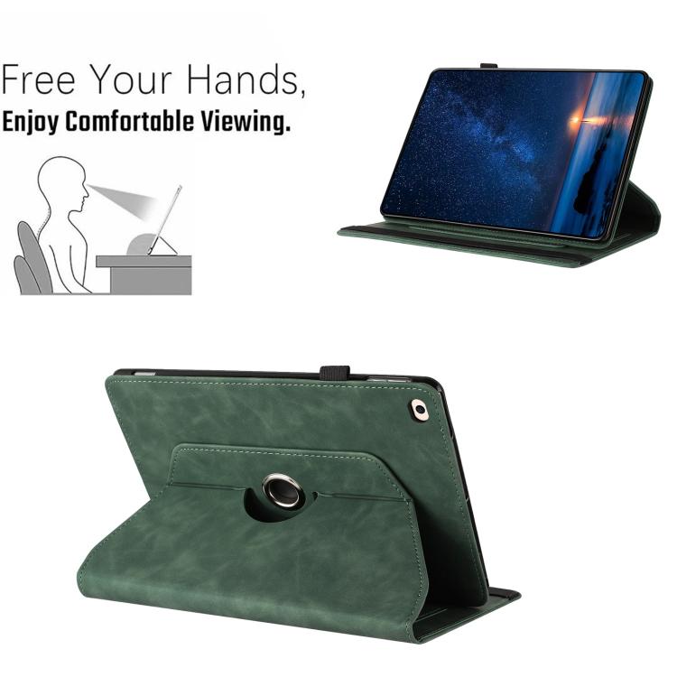 For iPad Air 2 / 1 / 9.7 2018 / 2017 Solid Color Rotation Holder Leather Smart Tablet Case