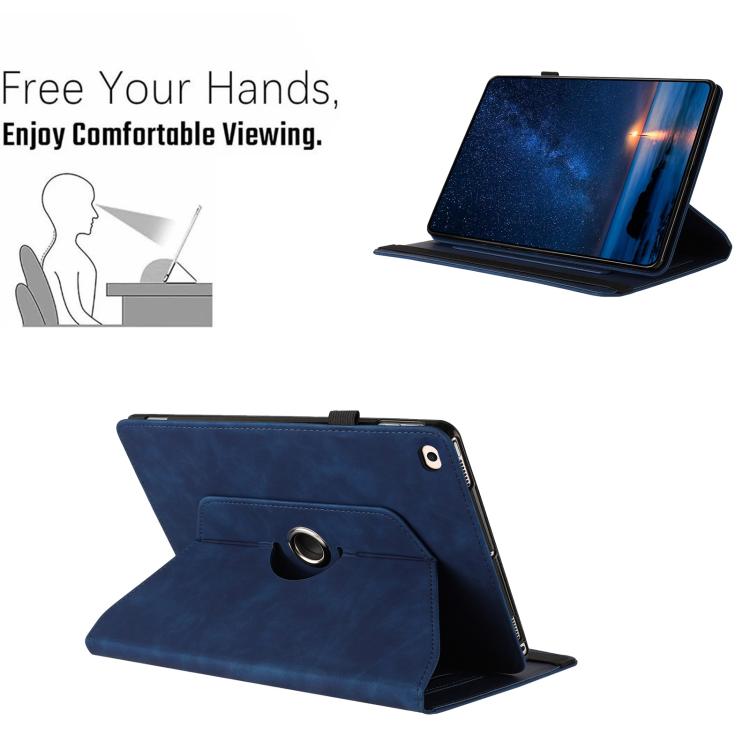 For iPad Air 2 / 1 / 9.7 2018 / 2017 Solid Color Rotation Holder Leather Smart Tablet Case