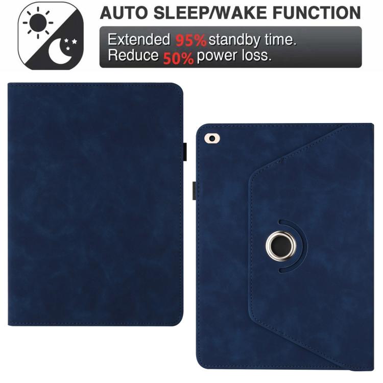 For iPad Air 2 / 1 / 9.7 2018 / 2017 Solid Color Rotation Holder Leather Smart Tablet Case