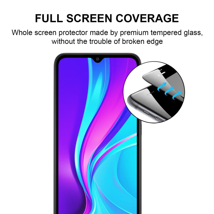 For Xiaomi Redmi 9 (India) 25 PCS Full Glue Full Screen Tempered Glass Film