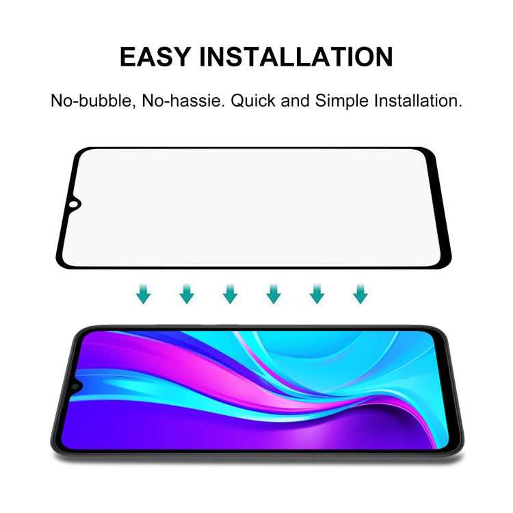 For Xiaomi Redmi 9 (India) 25 PCS Full Glue Full Screen Tempered Glass Film