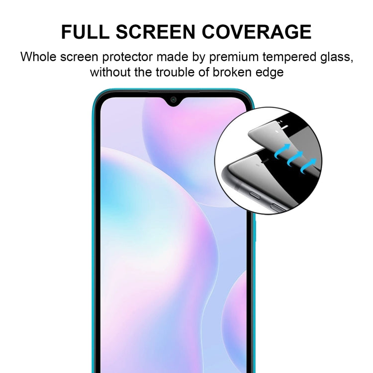 For Xiaomi Redmi 9i 25 PCS Full Glue Full Screen Tempered Glass Film