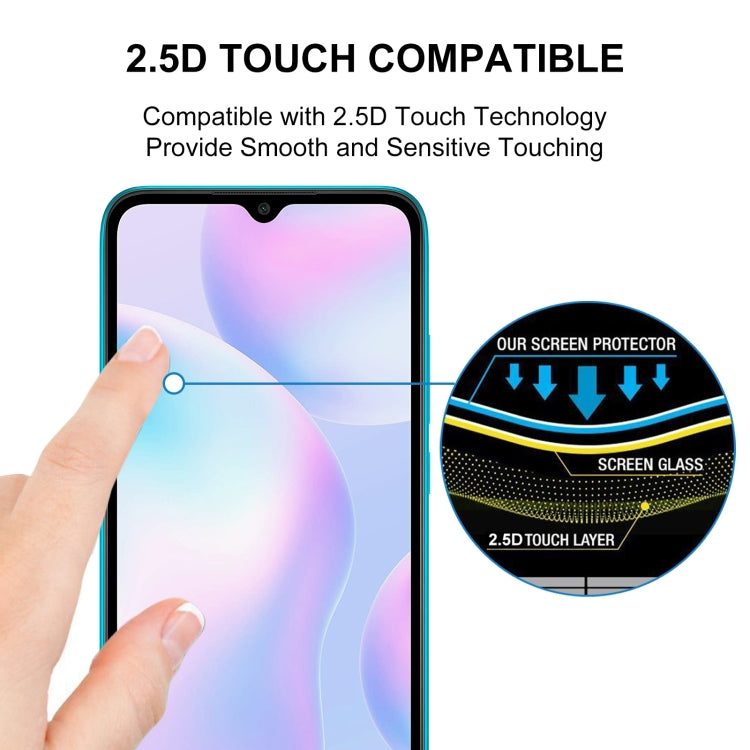 For Xiaomi Redmi 9i 25 PCS Full Glue Full Screen Tempered Glass Film