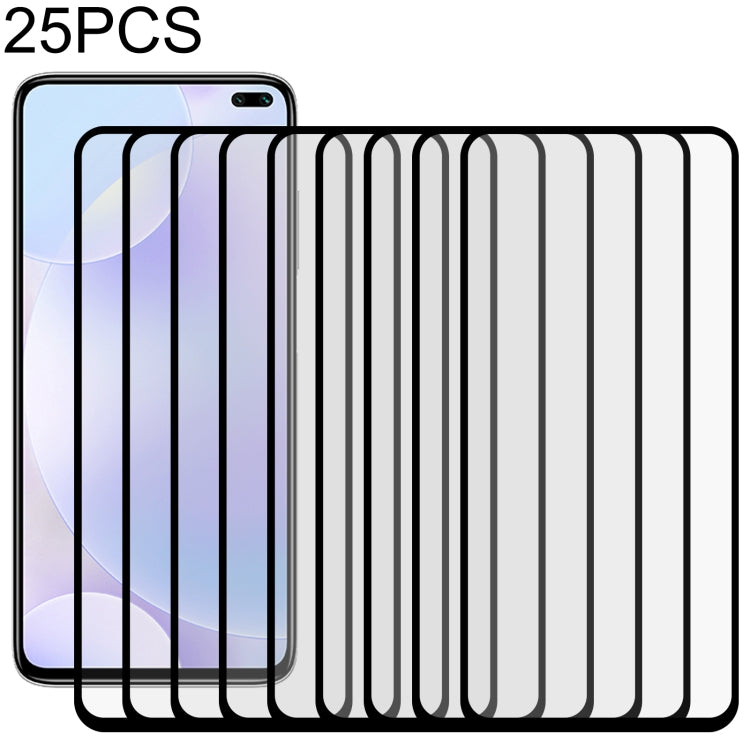 For Xiaomi Redmi K30i 5G 25 PCS Full Glue Full Screen Tempered Glass Film