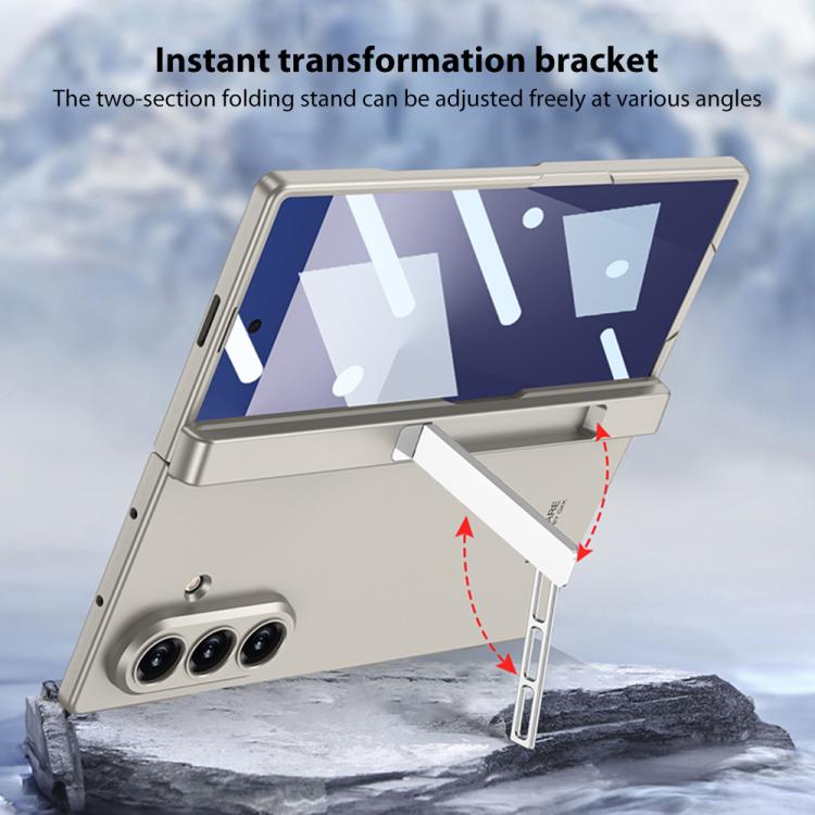For Samsung Galaxy Z Fold7 5G GKK Integrated Magnetic Folding Hinge Full Coverage Phone Case with Side Bracket