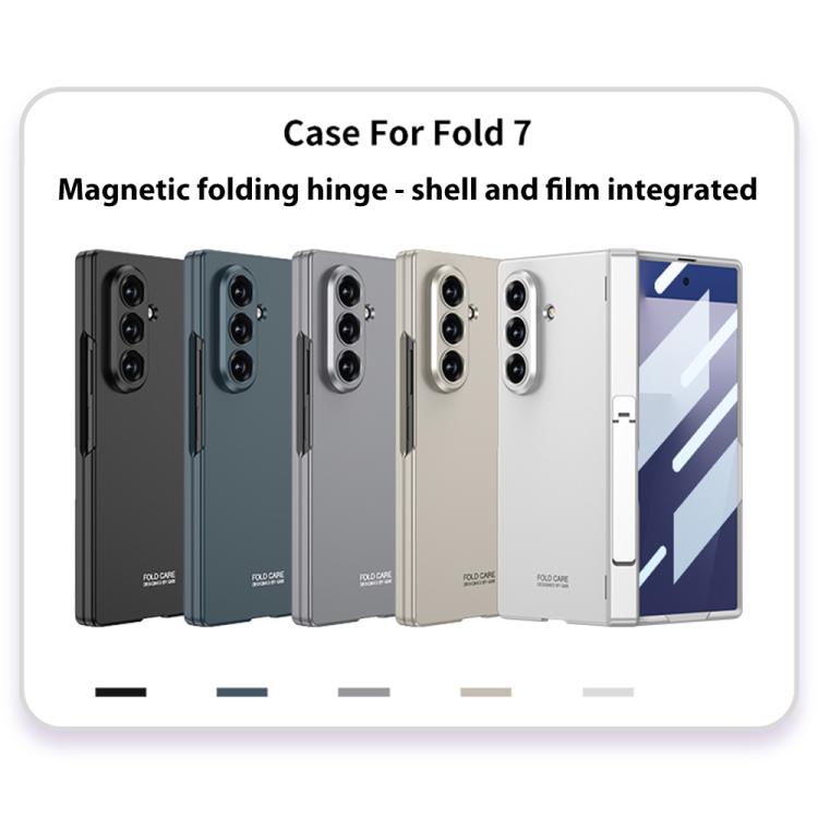 For Samsung Galaxy Z Fold7 5G GKK Integrated Magnetic Folding Hinge Full Coverage Phone Case with Side Bracket
