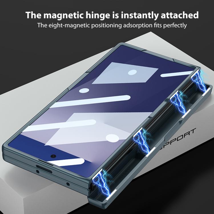 For Samsung Galaxy Z Fold7 5G GKK Integrated Magnetic Folding Hinge Full Coverage Phone Case with Side Bracket