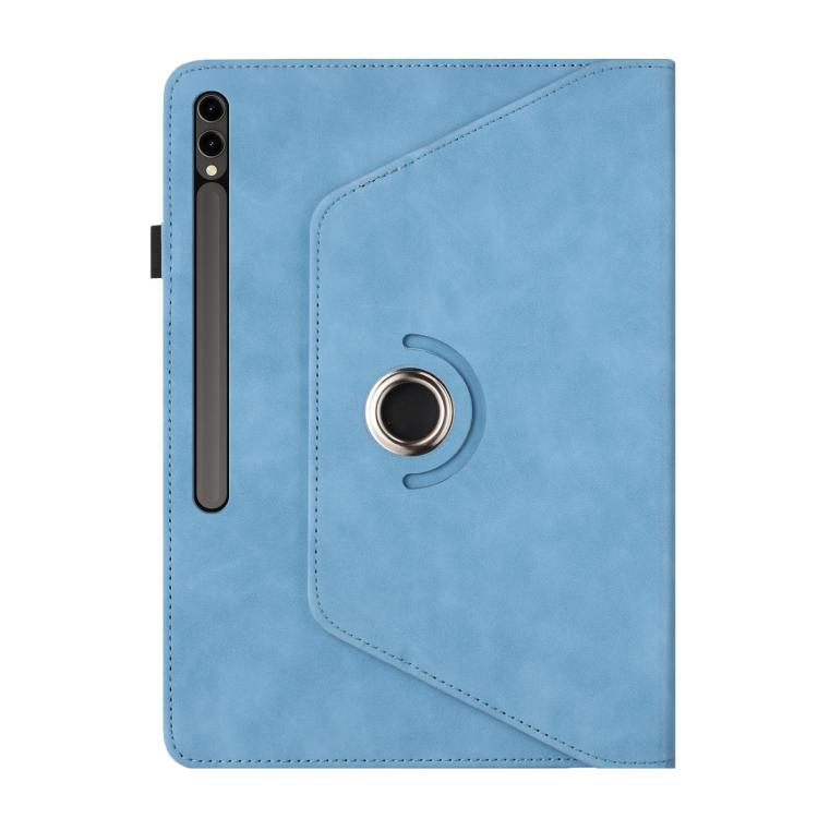 For Samsung Galaxy Tab S10+ / S9 FE+ Solid Color Rotation Holder Leather Smart Tablet Case