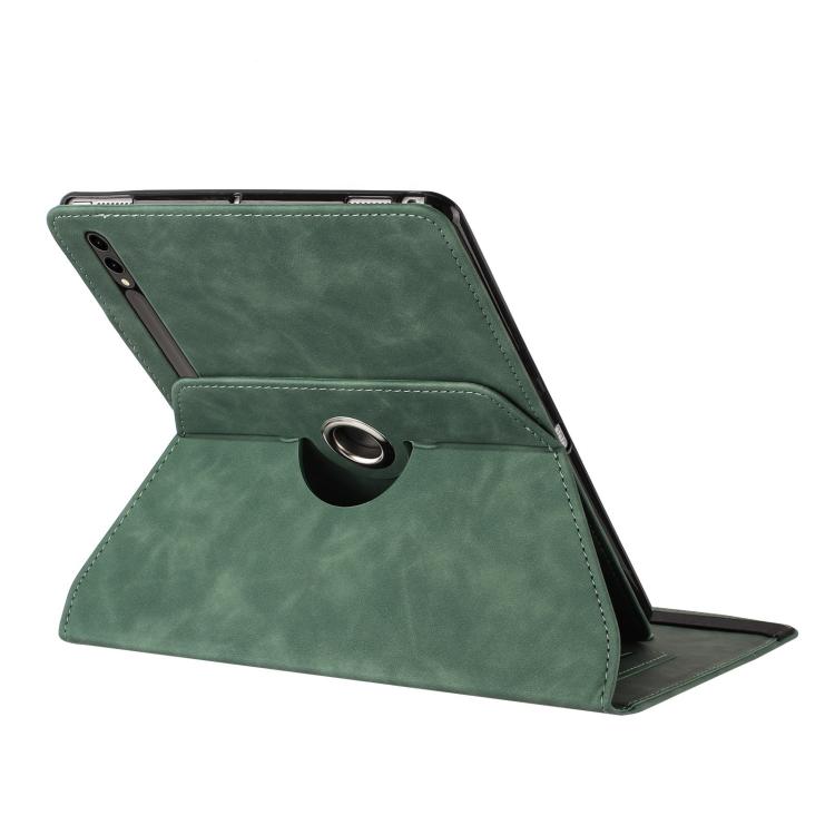 For Samsung Galaxy Tab S10+ / S9 FE+ Solid Color Rotation Holder Leather Smart Tablet Case