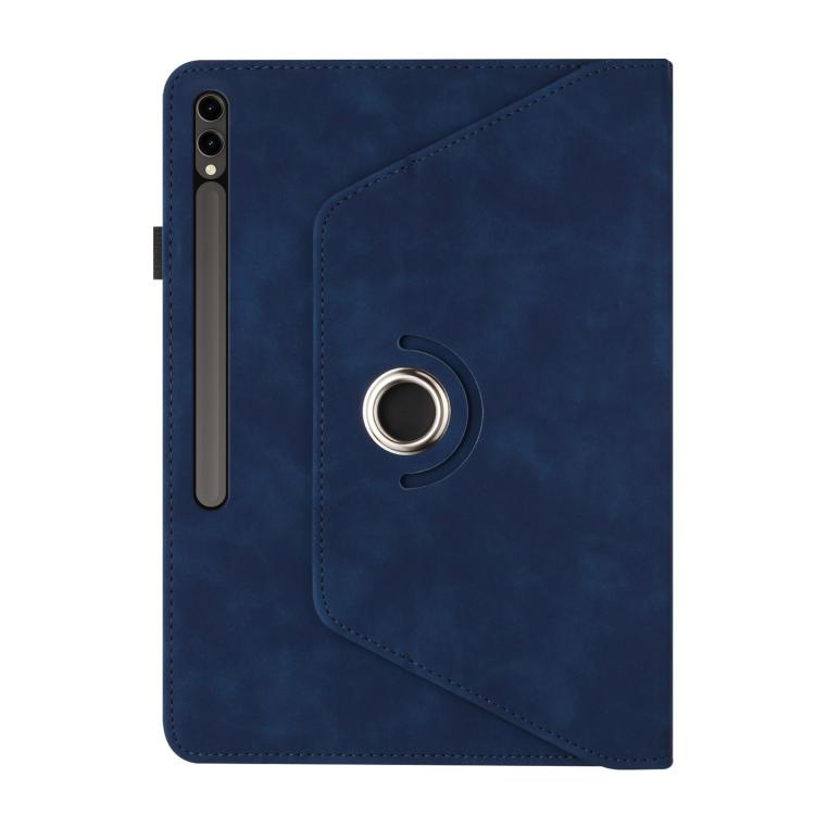For Samsung Galaxy Tab S10+ / S9 FE+ Solid Color Rotation Holder Leather Smart Tablet Case