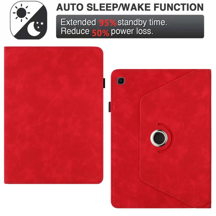 For Samsung Galaxy Tab S6 Lite 2024 Solid Color Rotation Holder Leather Smart Tablet Case