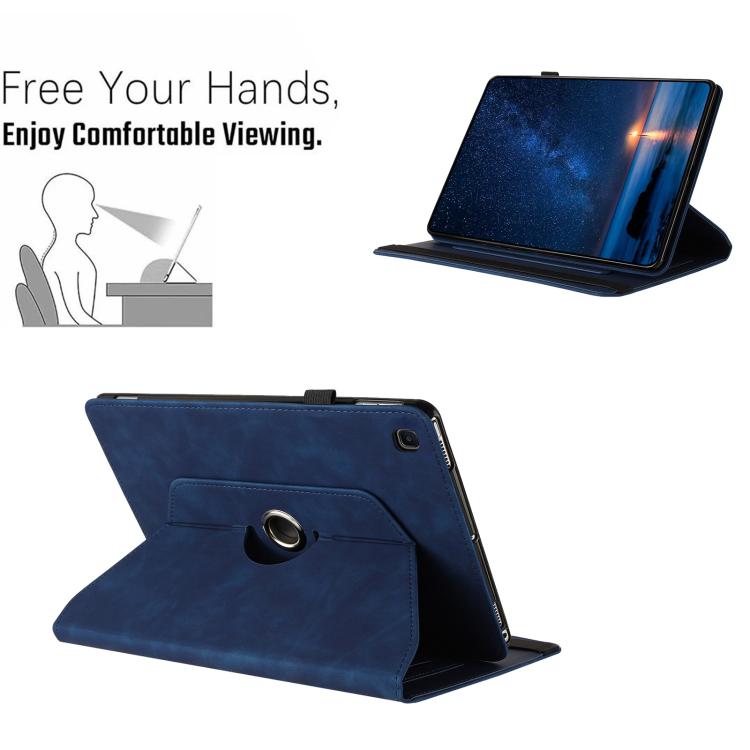 For Samsung Galaxy Tab S6 Lite 2024 Solid Color Rotation Holder Leather Smart Tablet Case