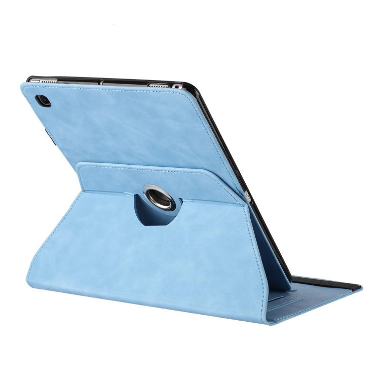 For Samsung Galaxy Tab A7 2020 Solid Color Rotation Holder Leather Smart Tablet Case