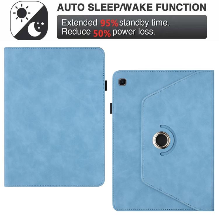 For Samsung Galaxy Tab A7 2020 Solid Color Rotation Holder Leather Smart Tablet Case