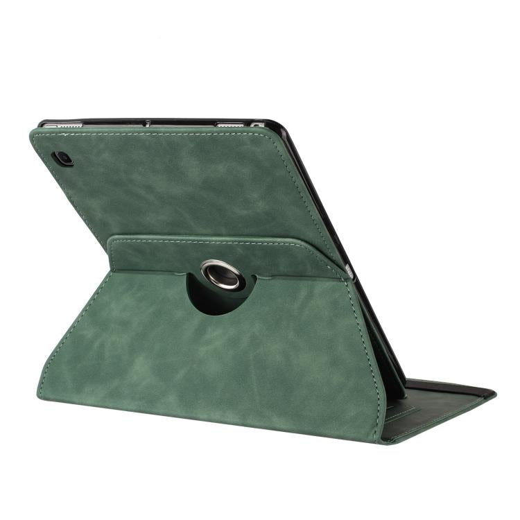For Samsung Galaxy Tab A7 2020 Solid Color Rotation Holder Leather Smart Tablet Case