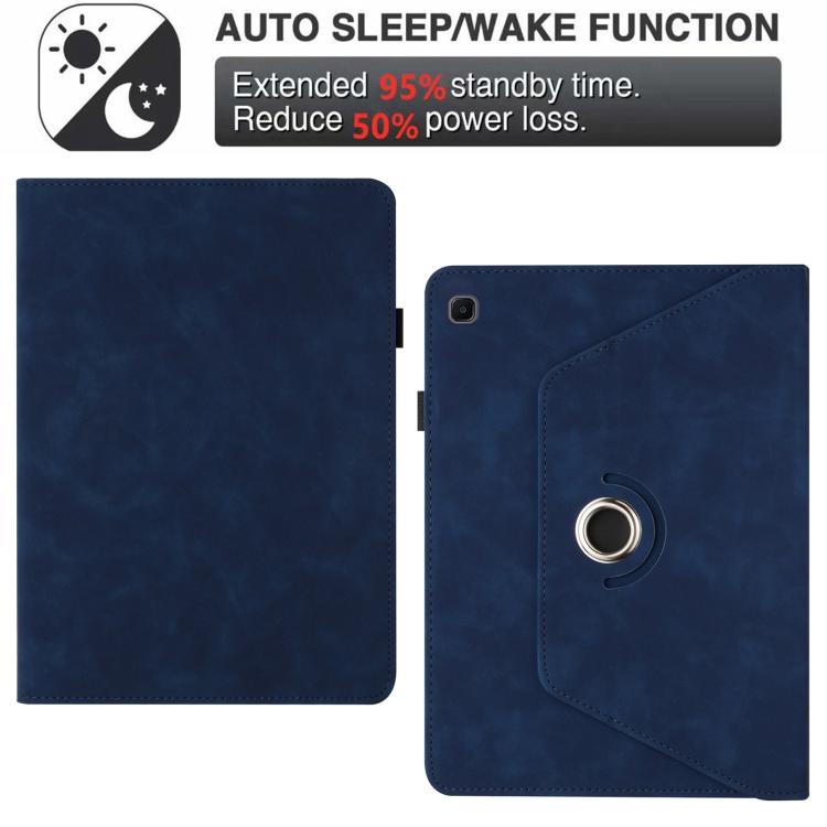 For Samsung Galaxy Tab A7 2020 Solid Color Rotation Holder Leather Smart Tablet Case