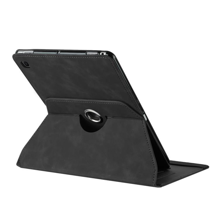 For Samsung Galaxy Tab A7 2020 Solid Color Rotation Holder Leather Smart Tablet Case