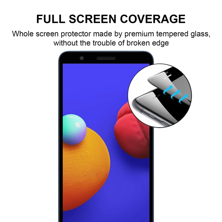 For Samsung Galaxy M01 Core 25 PCS Full Glue Full Screen Tempered Glass Film