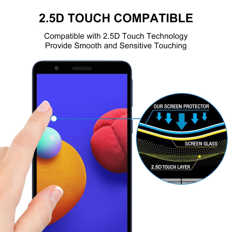 For Samsung Galaxy M01 Core 25 PCS Full Glue Full Screen Tempered Glass Film