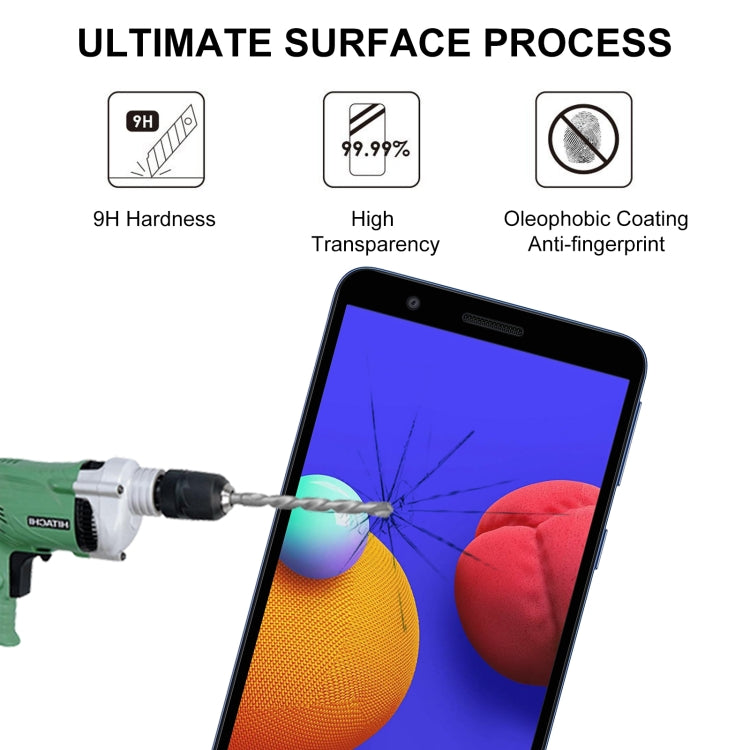 For Samsung Galaxy M01 Core 25 PCS Full Glue Full Screen Tempered Glass Film