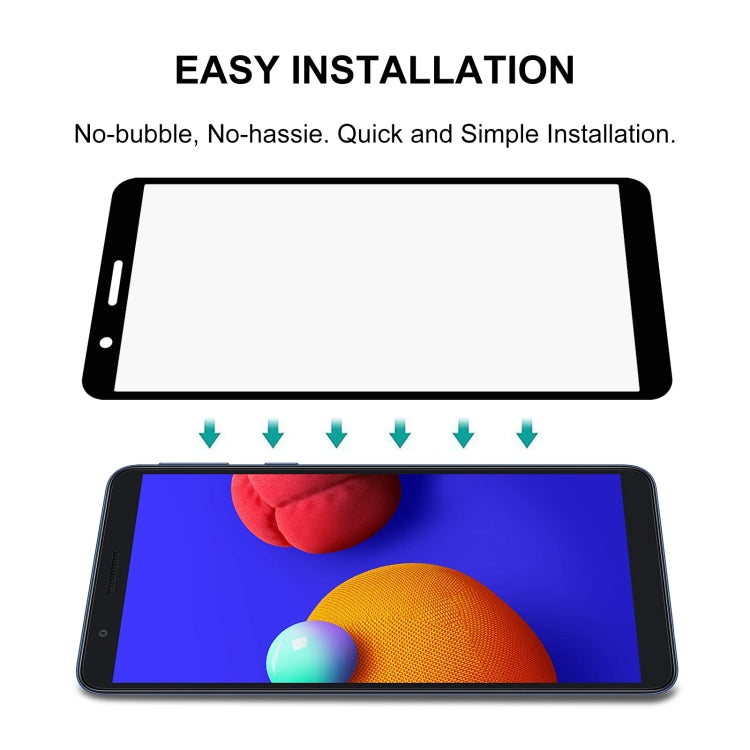 For Samsung Galaxy M01 Core 25 PCS Full Glue Full Screen Tempered Glass Film