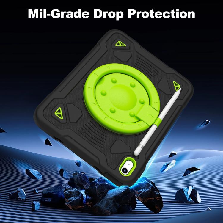 For iPad 2025 / 2022 Space Planet Ring Holder Silicone Hydric PC Tablet Case with Shoulder Strap