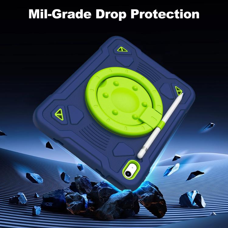 For iPad 2025 / 2022 Space Planet Ring Holder Silicone Hydric PC Tablet Case with Shoulder Strap