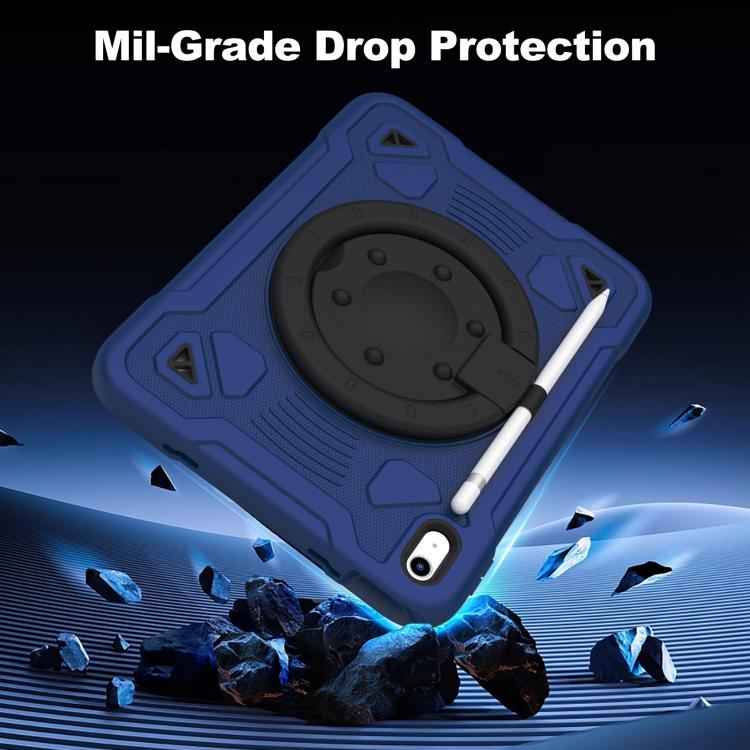 For iPad 2025 / 2022 Space Planet Ring Holder Silicone Hydric PC Tablet Case with Shoulder Strap