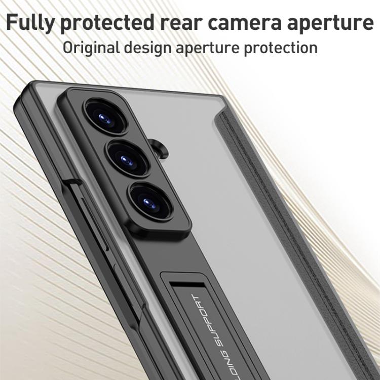 For Samsung Galaxy Z Fold7 5G GKK Integrated Magnetic Translucent Phone Case with Holder