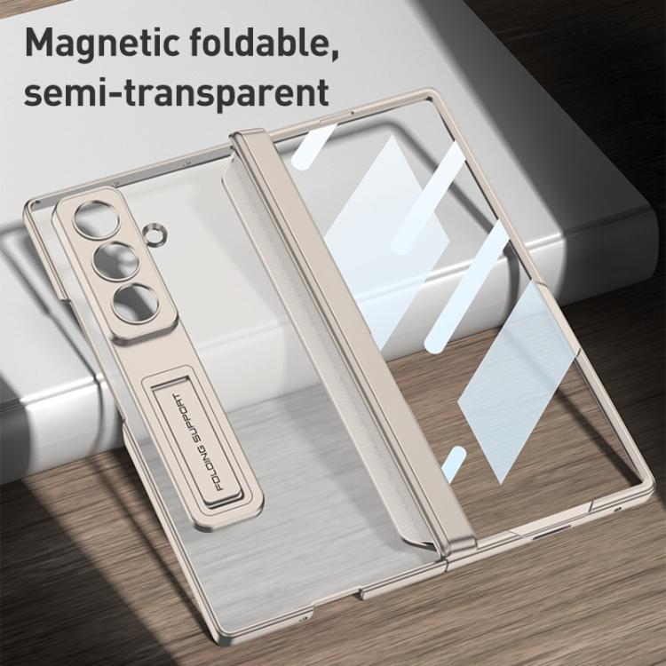 For Samsung Galaxy Z Fold7 5G GKK Integrated Magnetic Translucent Phone Case with Holder