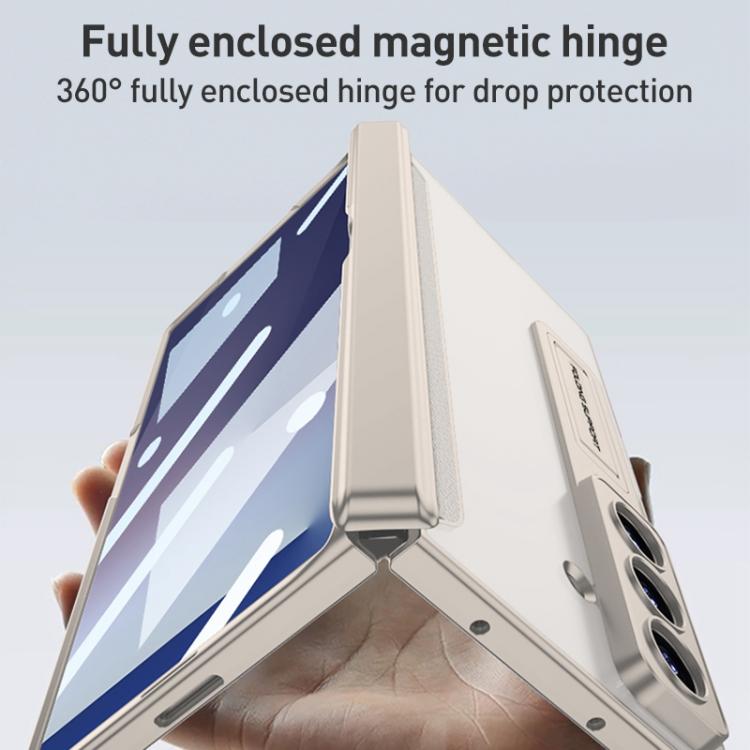For Samsung Galaxy Z Fold7 5G GKK Integrated Magnetic Translucent Phone Case with Holder