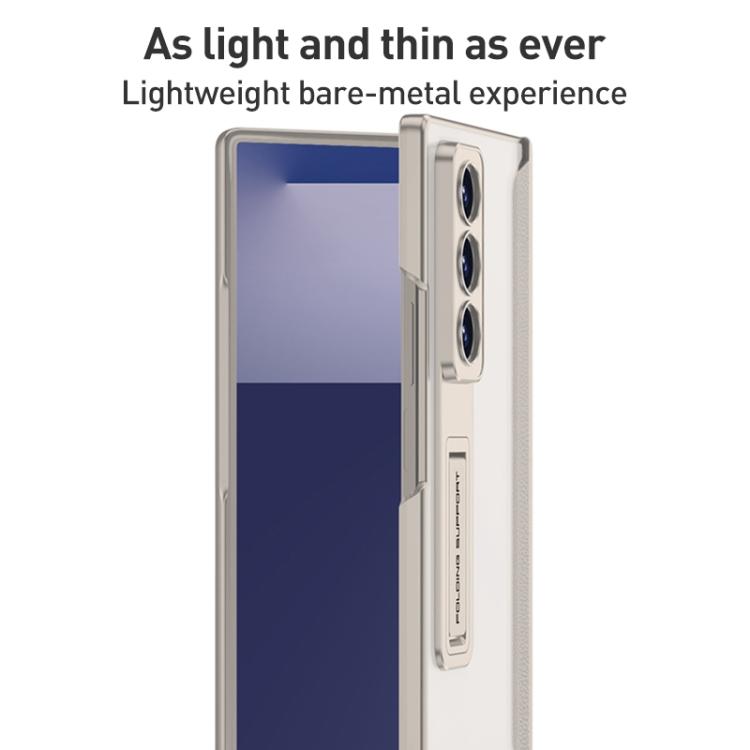 For Samsung Galaxy Z Fold7 5G GKK Integrated Magnetic Translucent Phone Case with Holder