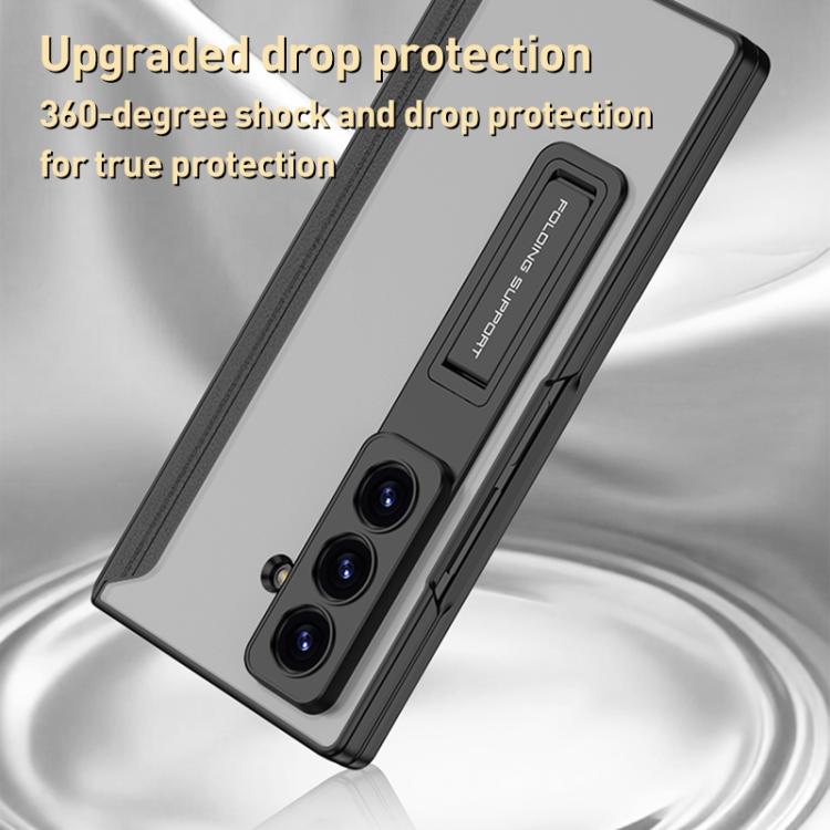 For Samsung Galaxy Z Fold7 5G GKK Integrated Magnetic Translucent Phone Case with Holder