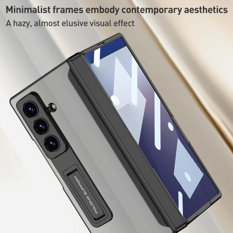 For Samsung Galaxy Z Fold7 5G GKK Integrated Magnetic Translucent Phone Case with Holder