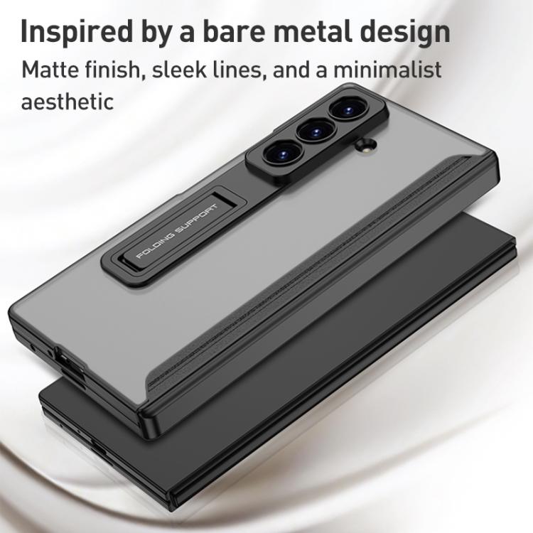 For Samsung Galaxy Z Fold7 5G GKK Integrated Magnetic Translucent Phone Case with Holder