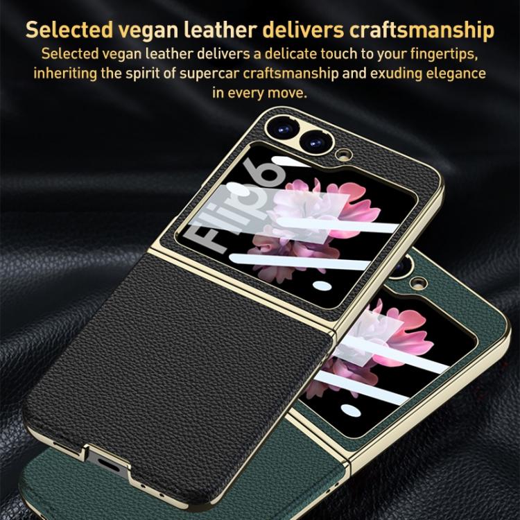 For Samsung Galaxy Z Flip6/7 FE GKK Integrated Plating Leather Phone Case