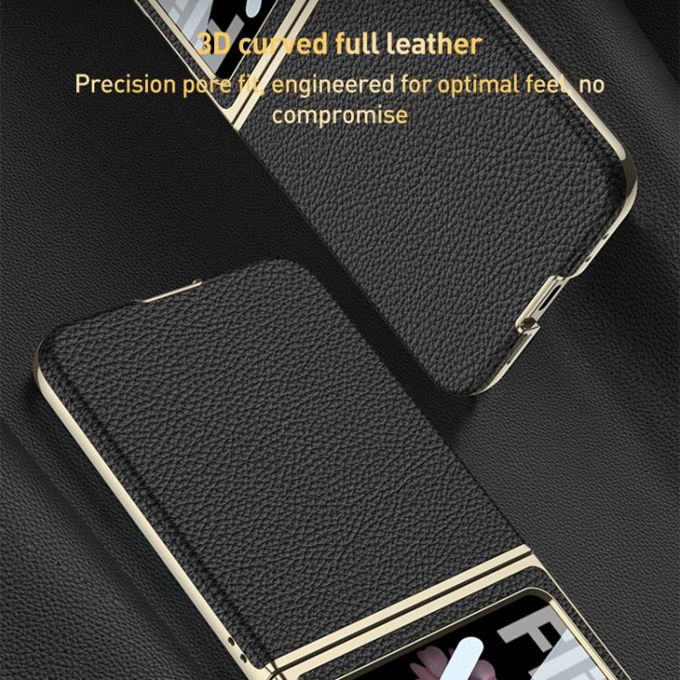 For Samsung Galaxy Z Flip6/7 FE GKK Integrated Plating Leather Phone Case