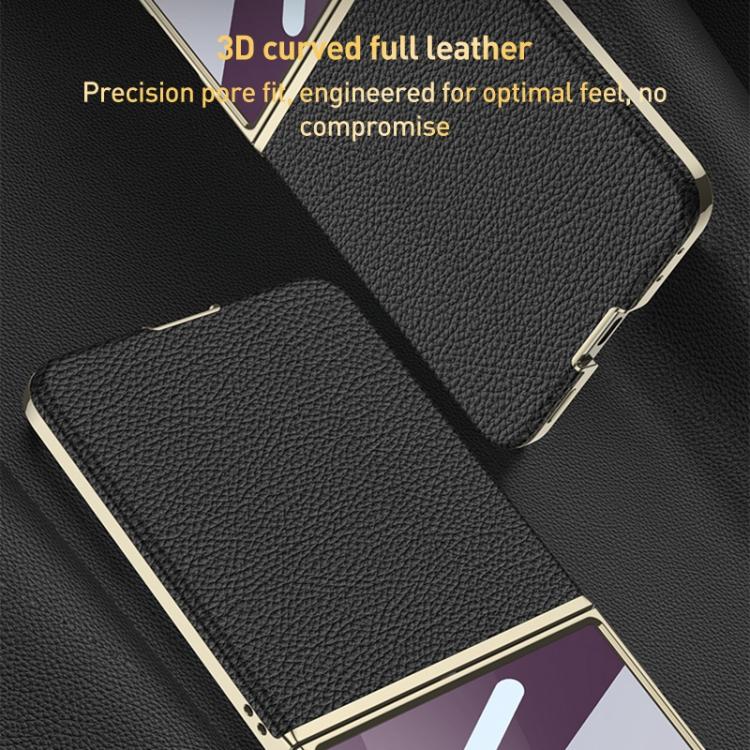 For Samsung Galaxy Z Flip7 5G GKK Integrated Plating Leather Phone Case