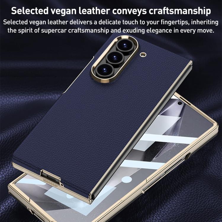 For Samsung Galaxy Z Fold6 GKK Integrated Plating Leather Phone Case