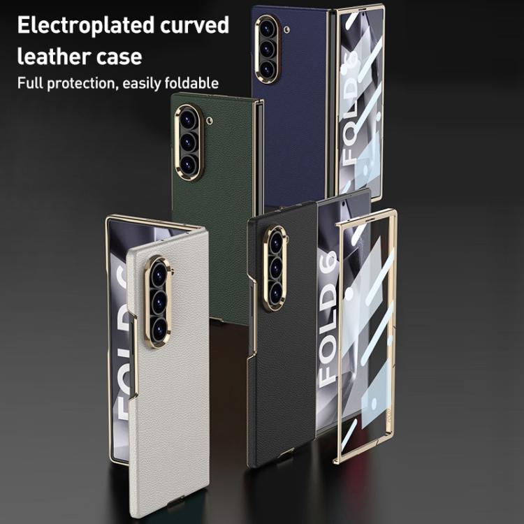 For Samsung Galaxy Z Fold6 GKK Integrated Plating Leather Phone Case