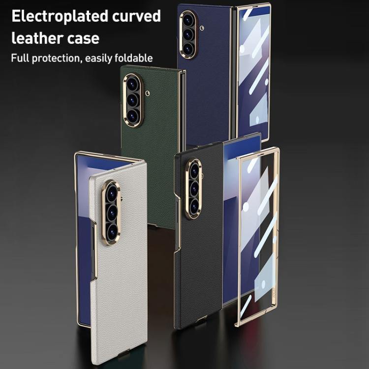 For Samsung Galaxy Z Fold7 5G GKK Integrated Plating Leather Phone Case