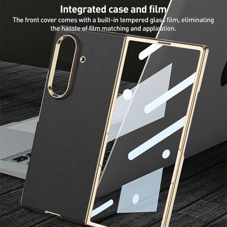 For Samsung Galaxy Z Fold7 5G GKK Integrated Plating Leather Phone Case