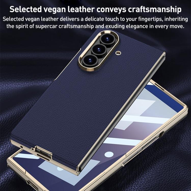 For Samsung Galaxy Z Fold7 5G GKK Integrated Plating Leather Phone Case