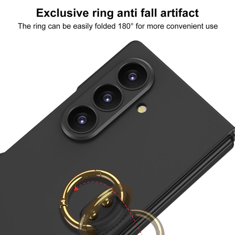For Samsung Galaxy Z Fold7 5G GKK Integrated Ultra-thin PC Full Coverage Phone Case with Ring Holder
