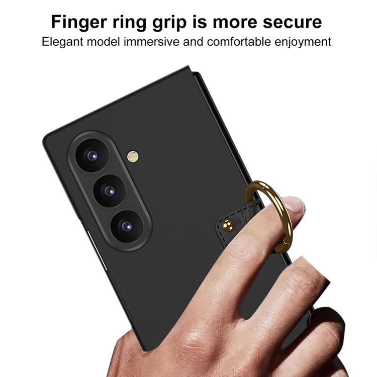 For Samsung Galaxy Z Fold7 5G GKK Integrated Ultra-thin PC Full Coverage Phone Case with Ring Holder