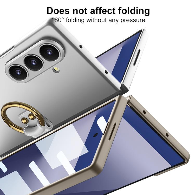 For Samsung Galaxy Z Fold7 5G GKK Integrated Ultra-thin PC Full Coverage Phone Case with Ring Holder