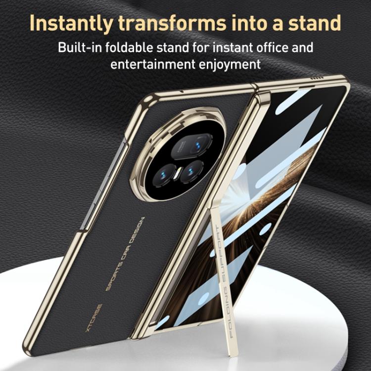 For Honor Magic V5 GKK Integrated Magnetic Fold Hinge Leather Magsafe Shockproof Phone Case
