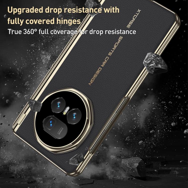 For Honor Magic V5 GKK Integrated Magnetic Fold Hinge Leather Magsafe Shockproof Phone Case